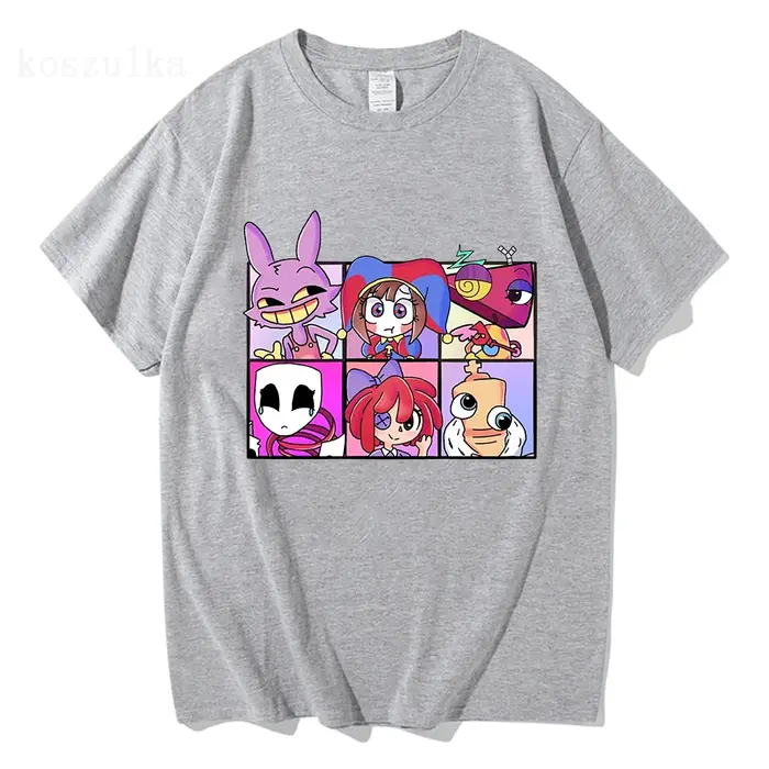 L'incroyable cirque numérique impression T-Shirt hommes femmes décontracté haute qualité Pomni le bouffon Ramen T-Shirts
