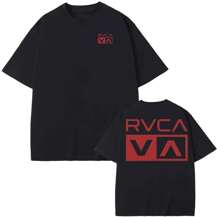 T-shirt RVCA noir en coton pour l'été