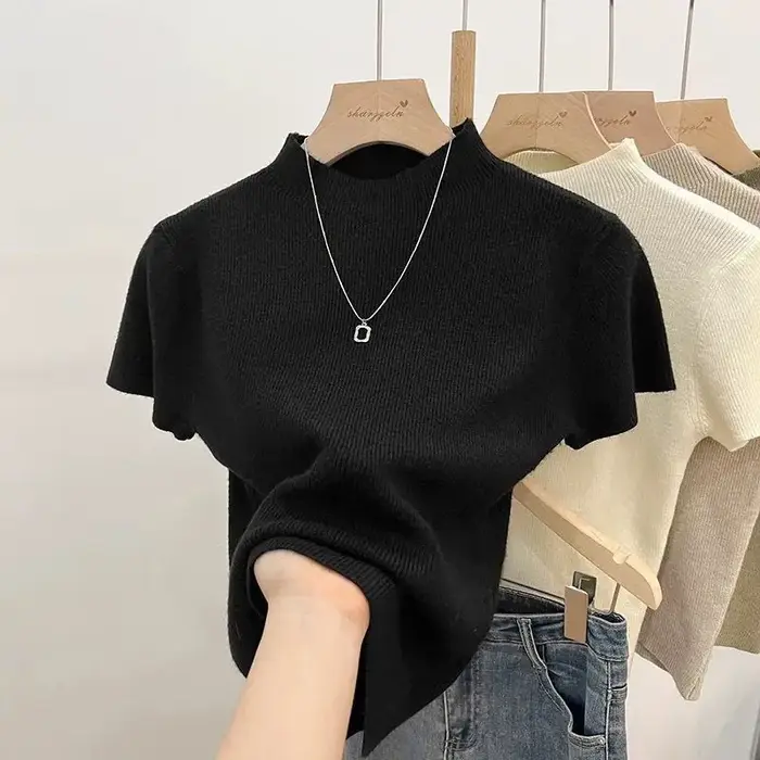 Pull à col roulé pour femme