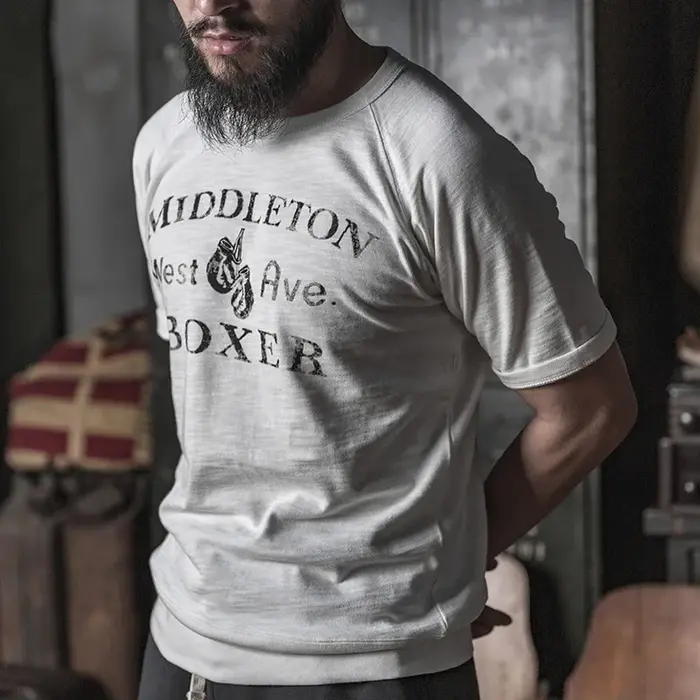 Bronson Raglan-Boxer à manches courtes pour homme