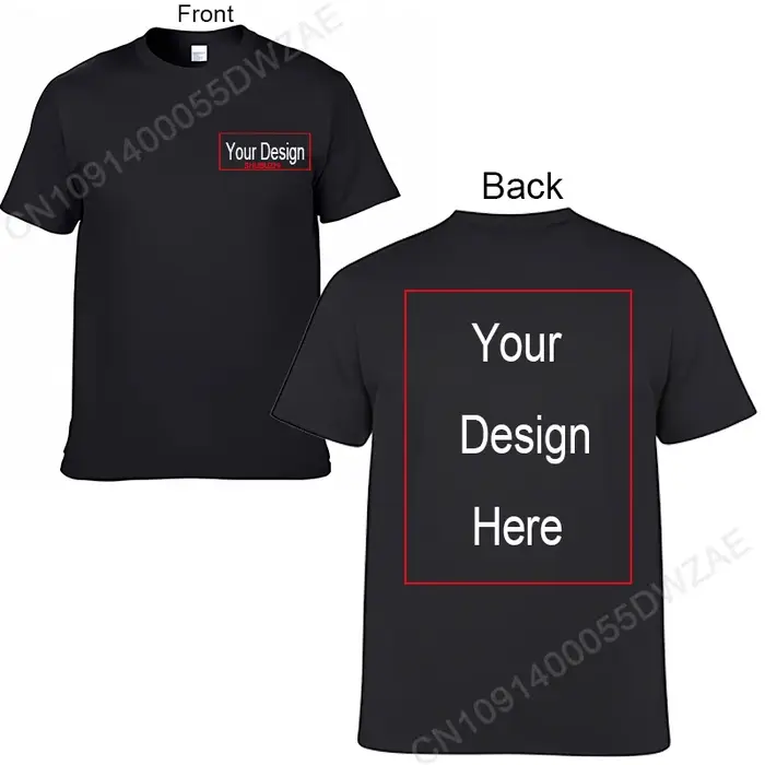 T-shirt en coton personnalisé pour hommes