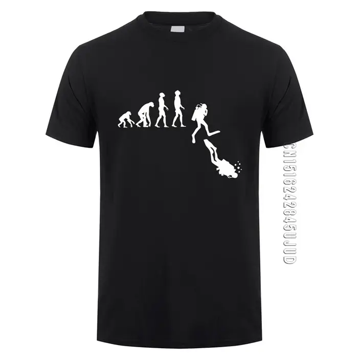 T-shirt de plongée en coton à col rond pour hommes, Économie de plongeur drôles, vêtements High Stre