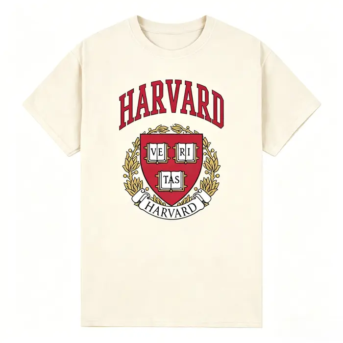 T-shirt en coton pour homme et femme, style Zendaya, inspiré de l'université de Harvard - Collection