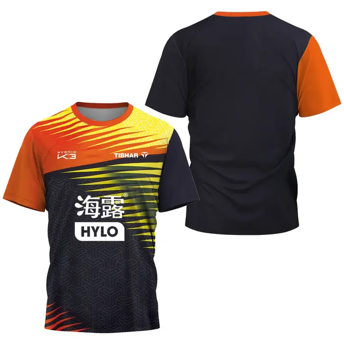 Felix Lebrun impression 3D sport séchage rapide respirant hommes T-shirt maillot de Tennis de Table en plein air rue équipe formation haut à manches courtes