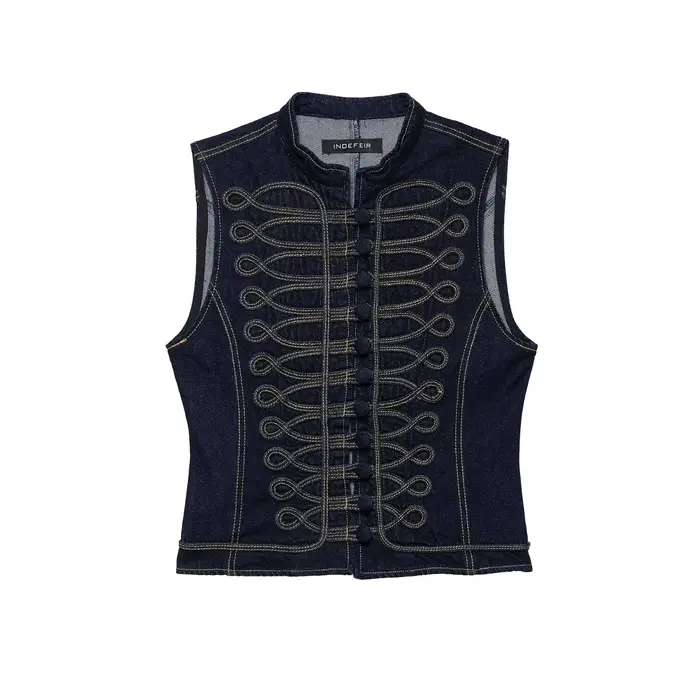 Gilet court en jean pour femme KLKXMYT – Nouvelle collection chic et décontractée pour l'été – Gilet
