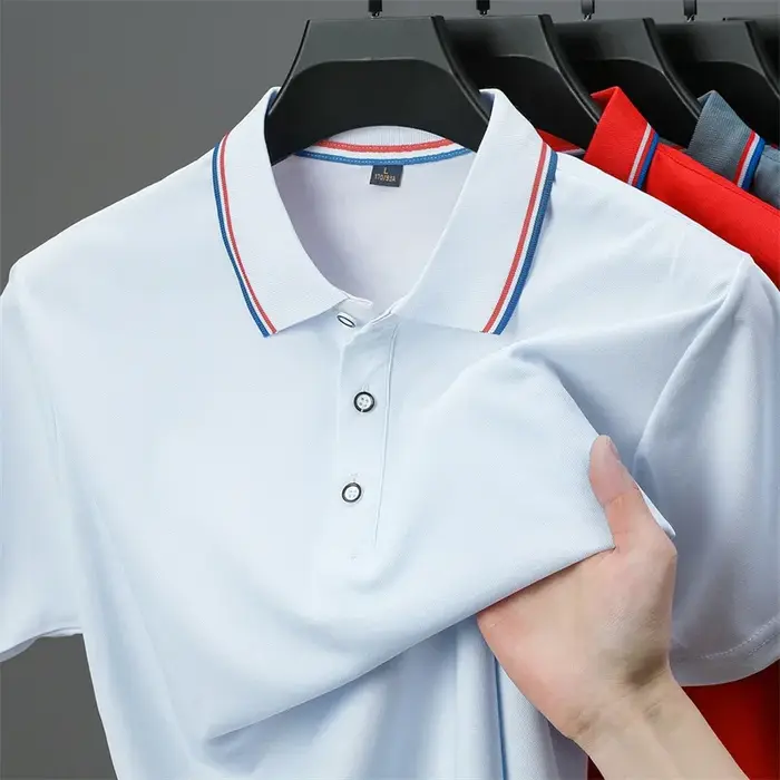 Polo décontracté à manches courtes pour hommes