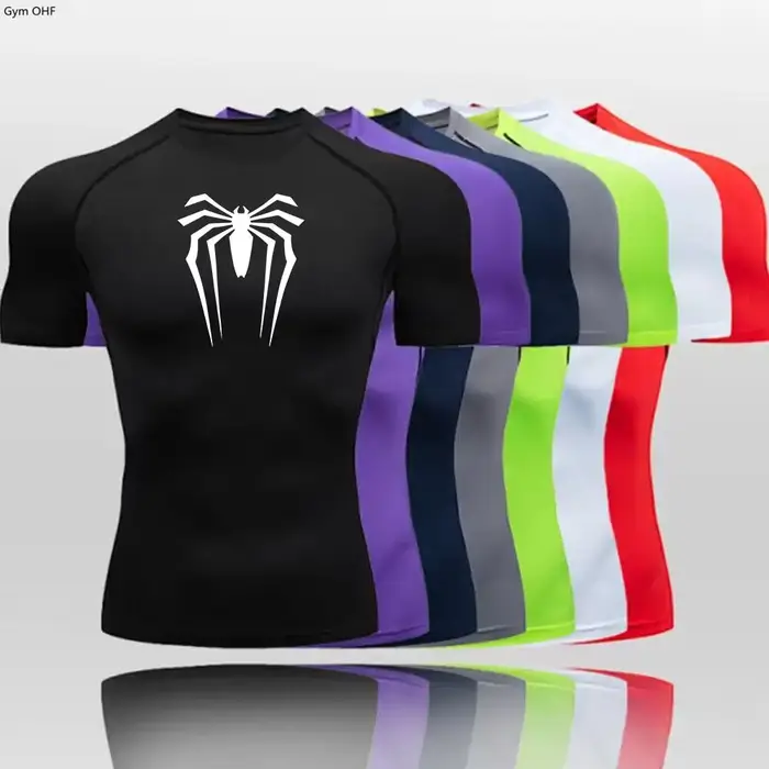 T-shirt de sport Spider pour homme