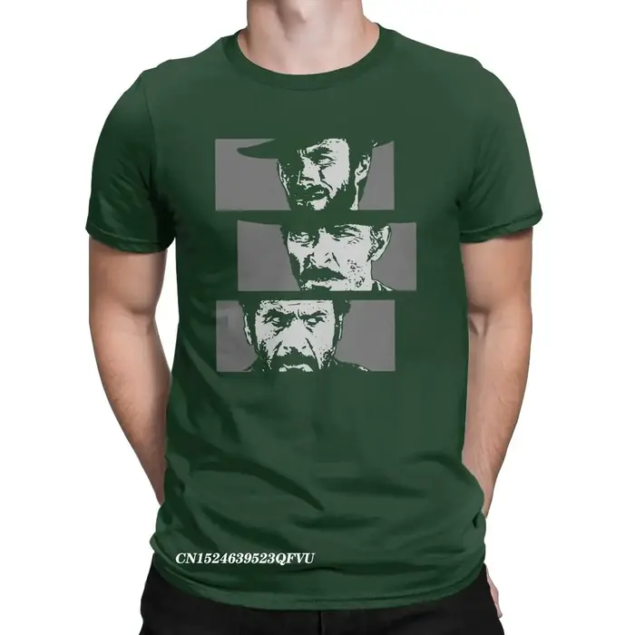Le bon le mauvais et le laid t-shirt hommes Premium coton loisirs T-Shirts Clint Eastwood