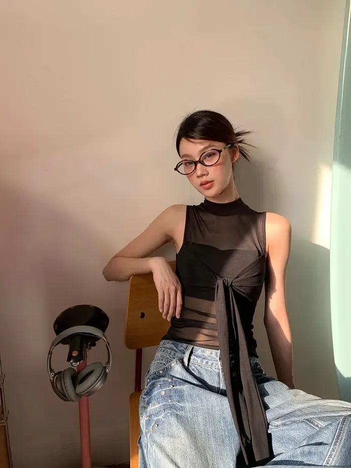 Débardeur sans manches tendance version coréenne pour femme