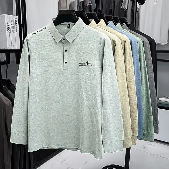 Polo à manches longues pour hommes
