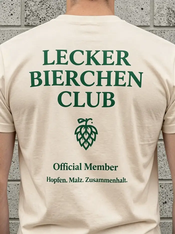 T-shirt graphique drôle pour hommes et femmes, avec inscription « Meme Lecker Bierchen Club Membersh