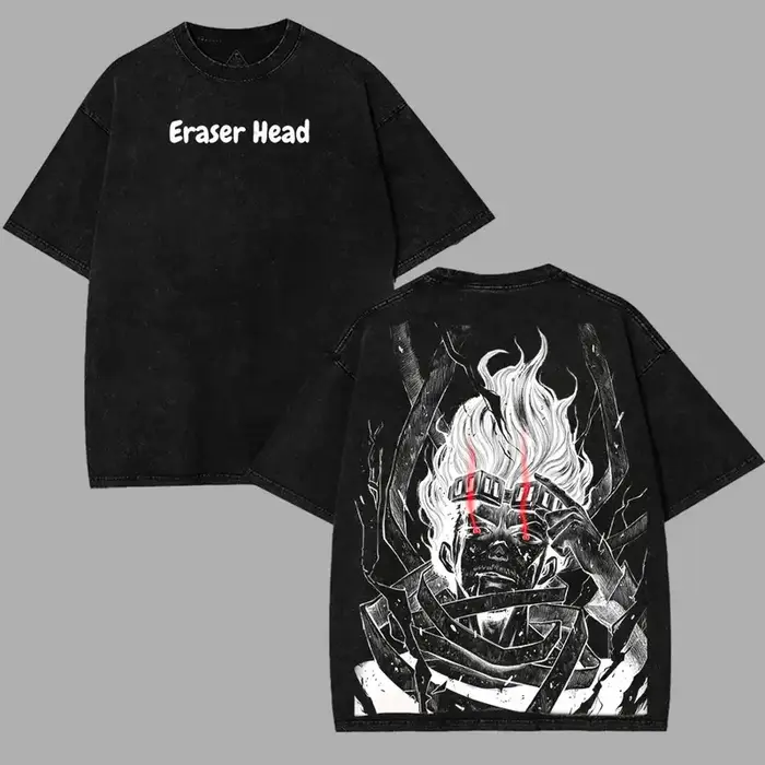 Shouta Aizawa T-shirt imprimé Anime mon héros académique vêtements hommes femmes coton t-shirts rétr