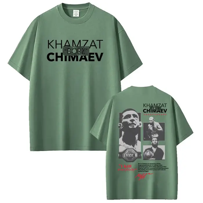 T-shirt à logo Khamzat Chimaev « borz » pour hommes et femmes