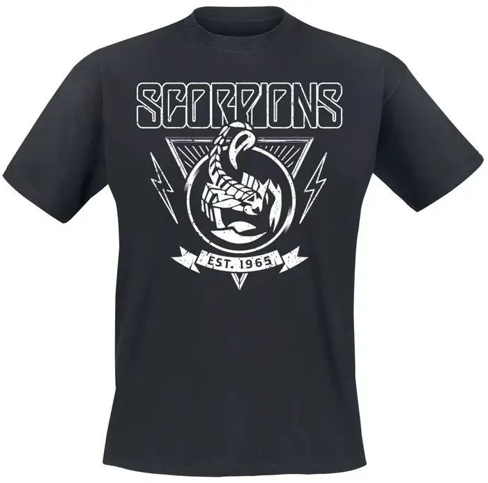 T-Shirt avec Logo triangulaire Scorpions Rock Band