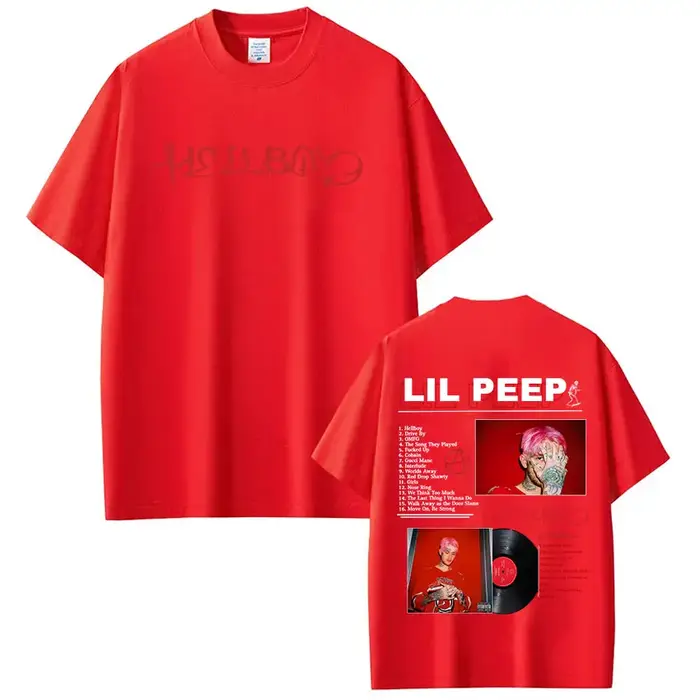 Rappeur Lil Peep Crybaby Hellboy T-shirt hommes femmes vêtements mode Hip Hop T-shirt 100% coton sur