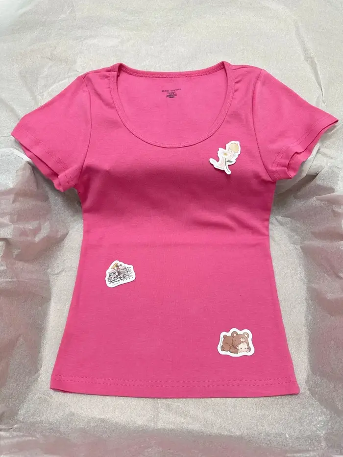 T-shirts slim orange pour femmes