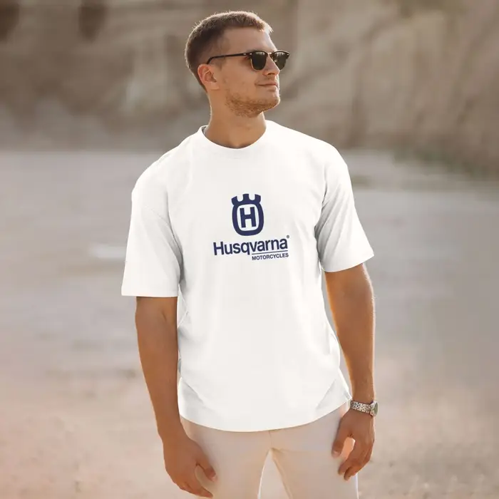 T-shirt imprimé moto 100% coton
