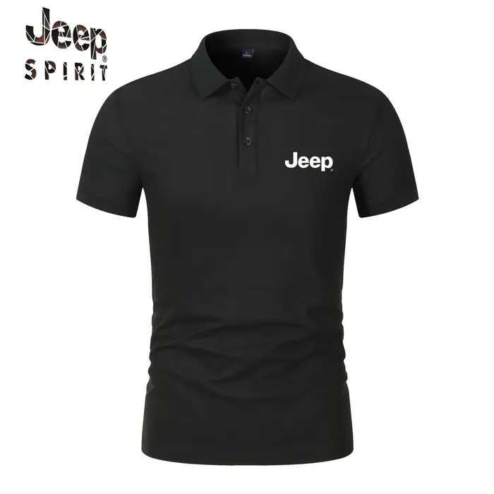 Polo d'été Jeep - T-shirt décontracté à manches courtes respirant pour le golf et le sport - Mode st