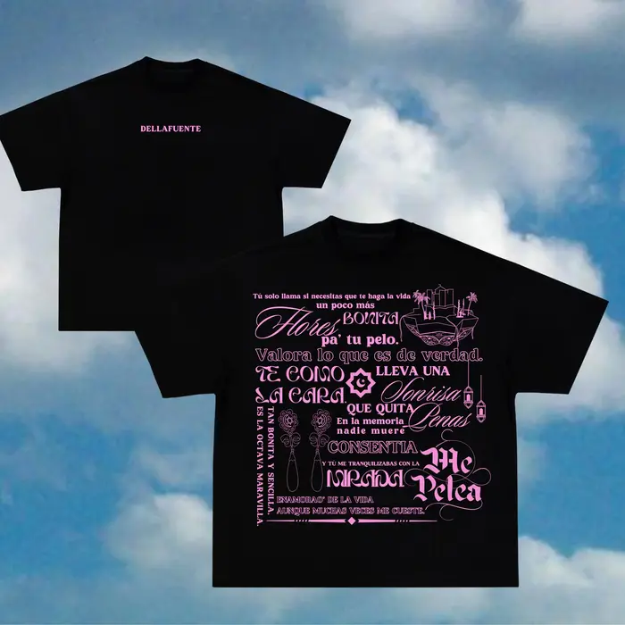 Nouveau T-shirt 2026 Rapper's Dellafuente Pa Las Penas Dellafuente Pa Las Alegrías - Haut Streetwear