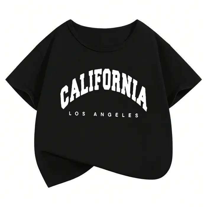 T-shirts imprimés avec la lettre California Los Angeles