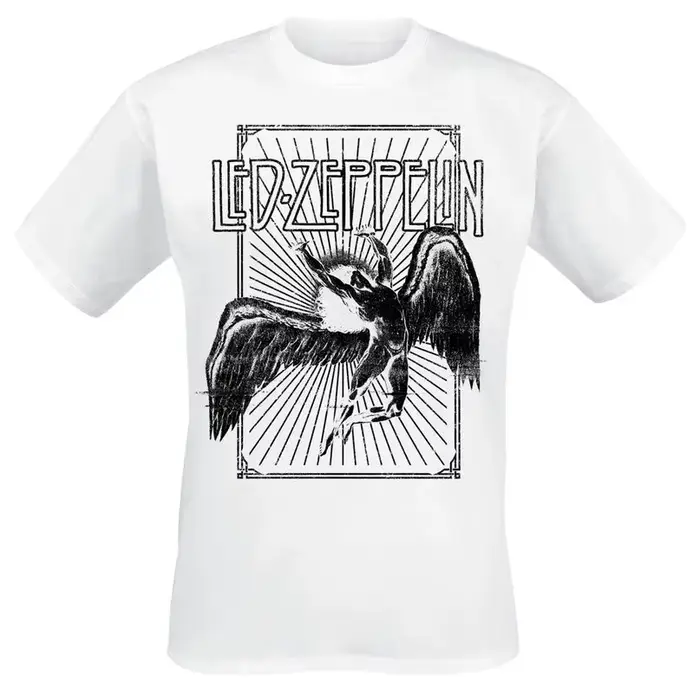 Madison Square Garden 1975 Led Zeppelin Band T-Shirt 100% coton