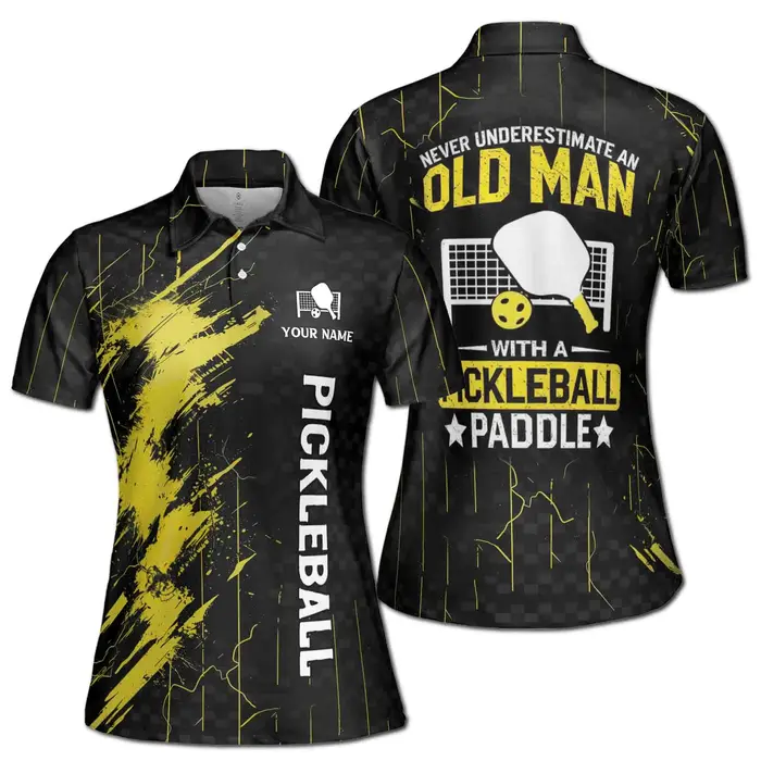 Polo de pickleball personnalisé avec nom