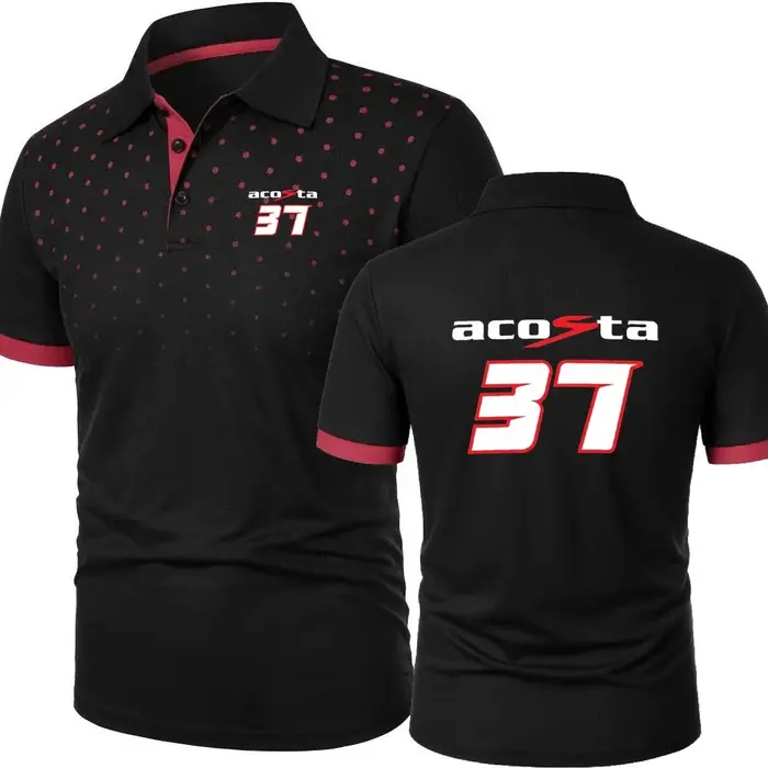 Polos Pedro Acosta 37 moto cavalier course t-shirt à manches courtes passionnés de plein air hommes Jersey classique
