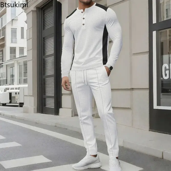 Henley – T-Shirt à manches longues pour hommes