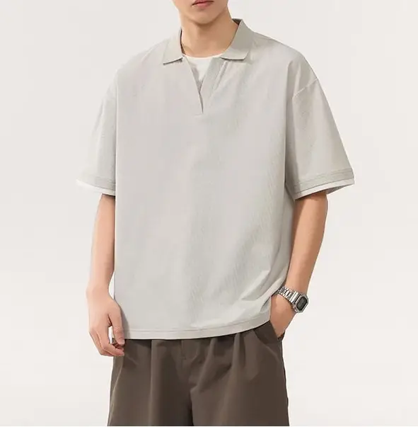 Polo homme 2026 à faux double col