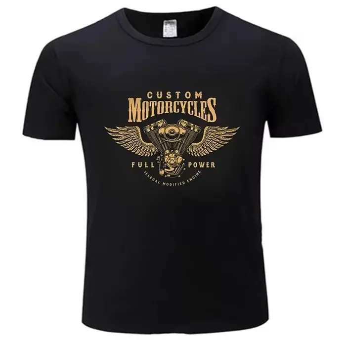 T-shirt Davidson 2026 Nouveau Motif Moteur Moto Mélange Coton Homme Femme Unisexe Coupe Oversize Épa