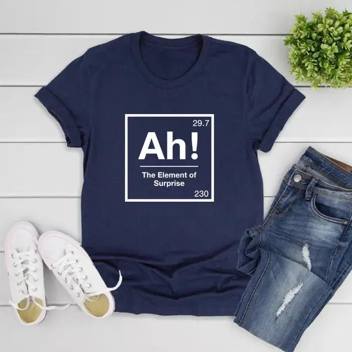 T-shirt « Ah l'élément de la surprise » – Projet Hail Mary – Blague de chimie