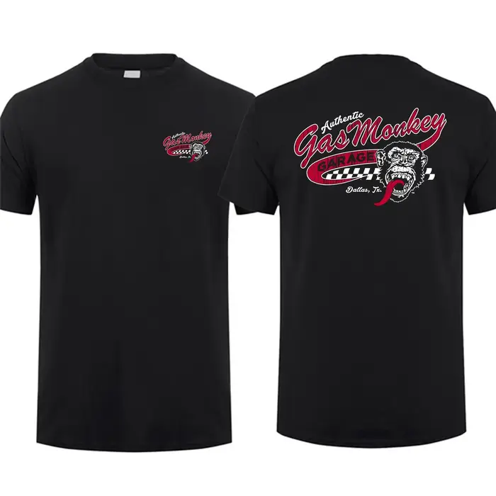 T-Shirt Homme 2024 Coton, Objets d'Été, Économie Homme, Double Face Gas Monkeys GarageY-Streetwear,