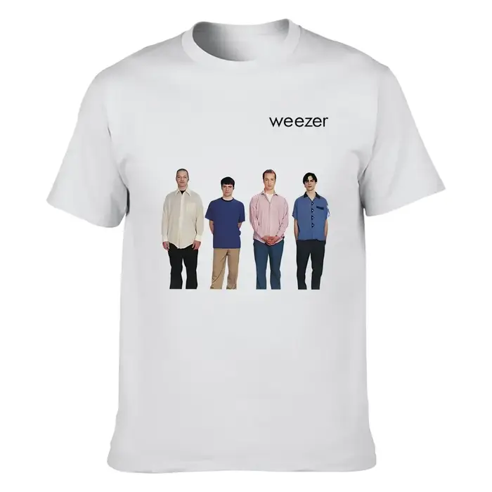 Weezer 1994 album bande impression T-shirt hommes été hip-hop rue décontracté ample