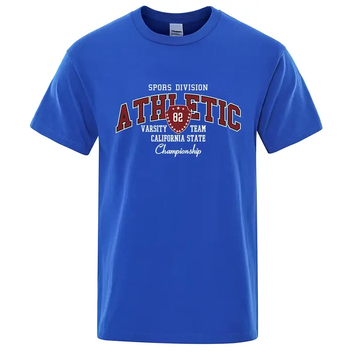Athlétique 82 équipe universitaire californie état hommes T-Shirt été Streetwear décontracté marque