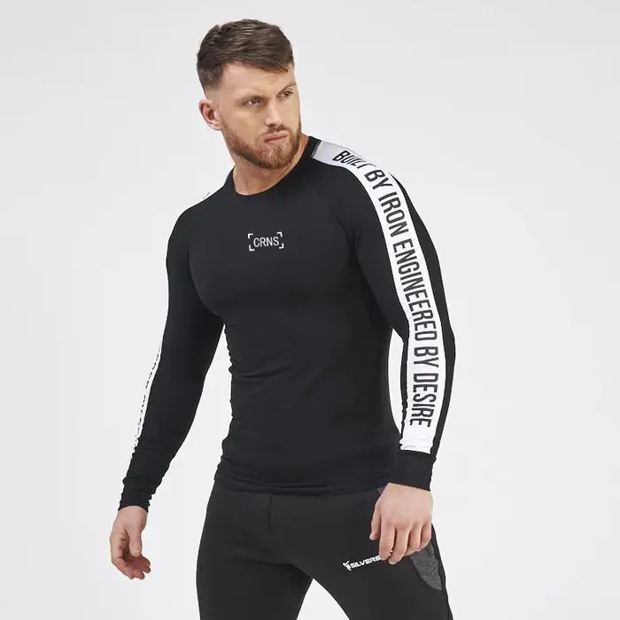 Nouveau T-shirt à manches longues automne gymnases marque vêtements coton Joggres musculation exercice chemise 2XL