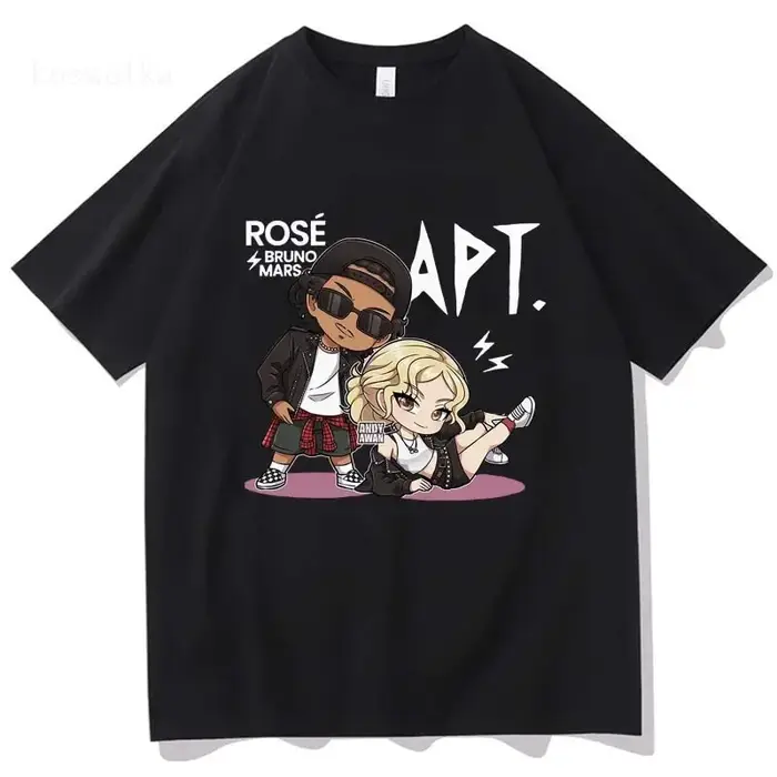 ROSE Bruno Mars APT T-Shirt mode hommes/femmes Harajuku graphique
