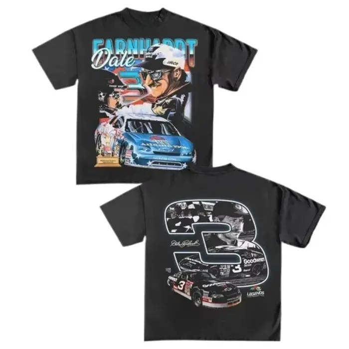 Dale Earnhardt NASCAR Tee » Racing » T-shirt vintage lourd - Légendes T-shirts lourds d'été de haute