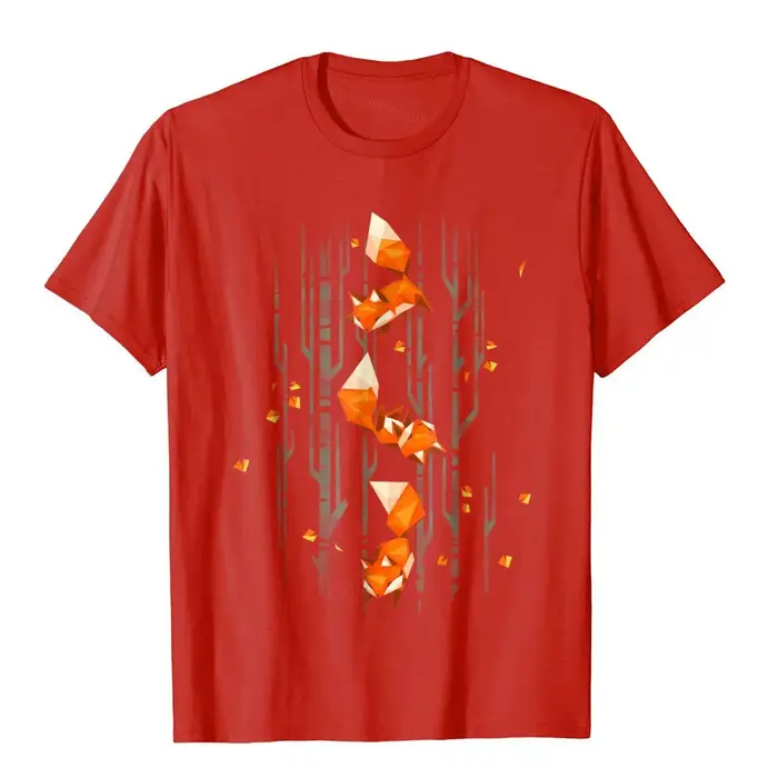 T-shirt rétro en coton High Street pour hommes, vêtements de dessin animé Kawaii, t-shirt Woot Fox, 