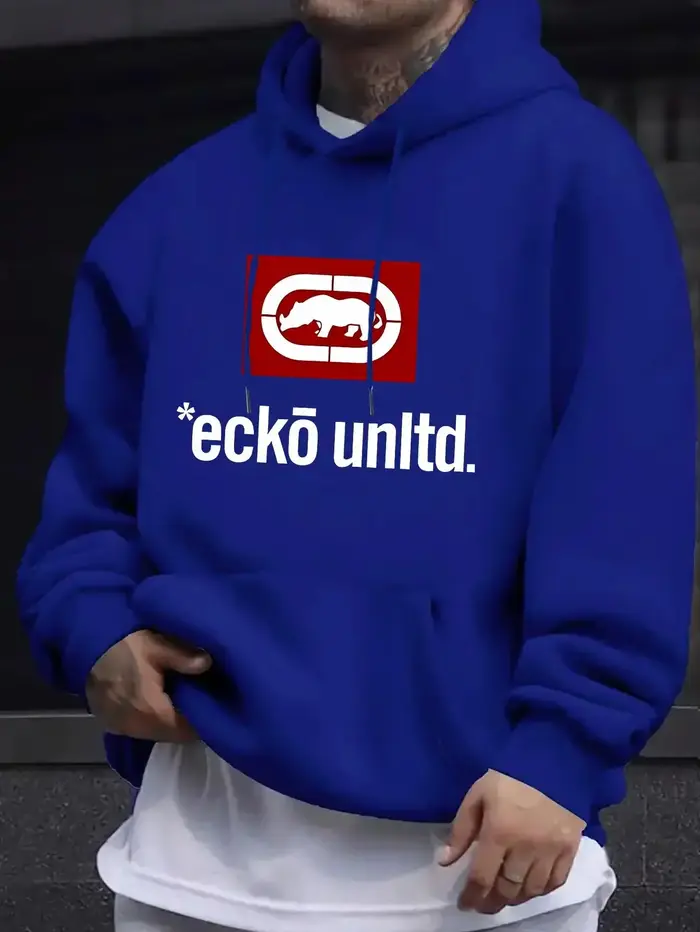 Sweat à capuche pour homme avec motif « Ecko Unlimited » - Pull décontracté à manches longues