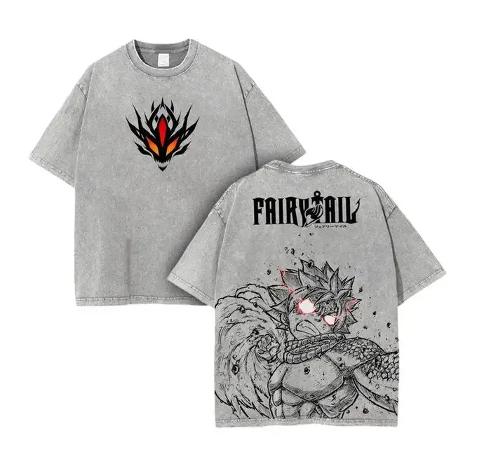 T-shirt Anime Fairy Tail Natsu Lucy pour hommes et femmes, vêtements à manches courtes, t-shirt déco