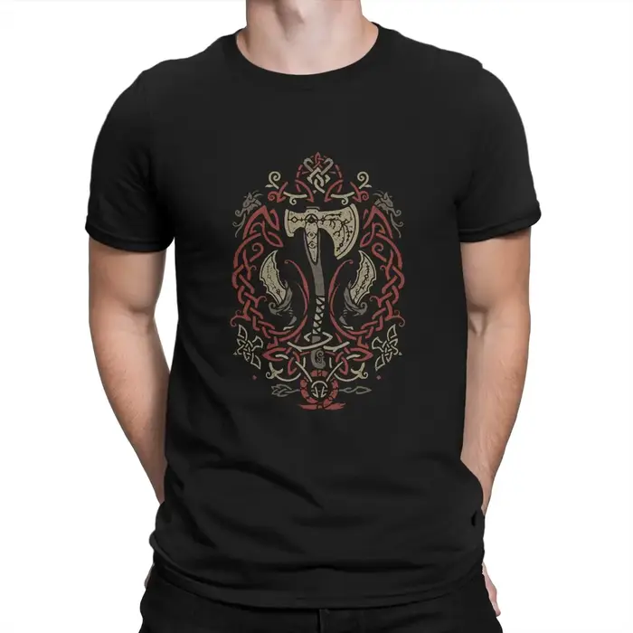 Ragnarok icône avec Kratos et Atreus t-shirt décontracté dieu de la guerre