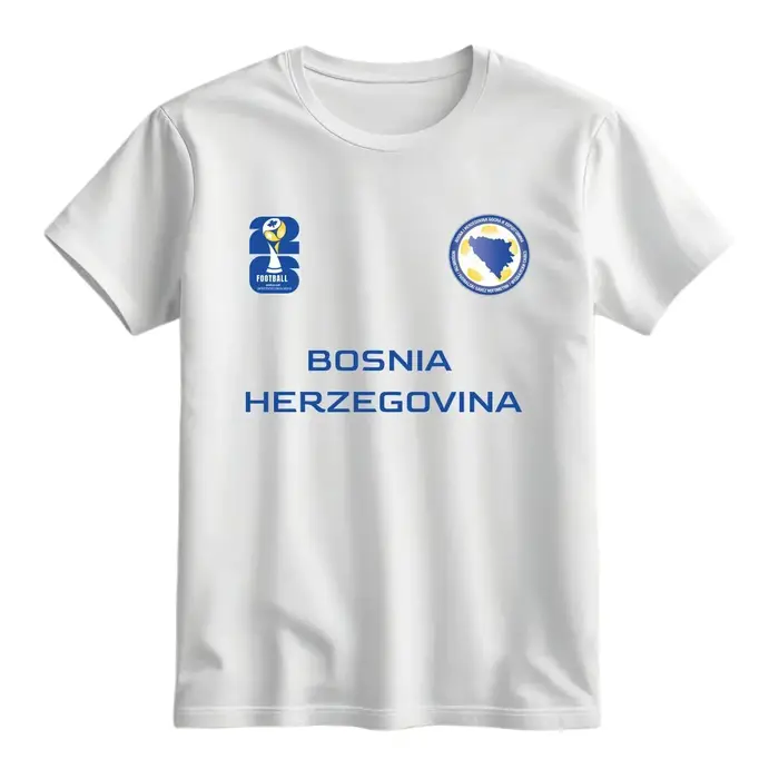 T-shirt pour supporters de football de Bosnie-Herzégovine, vêtements d'été en coton pour hommes et f