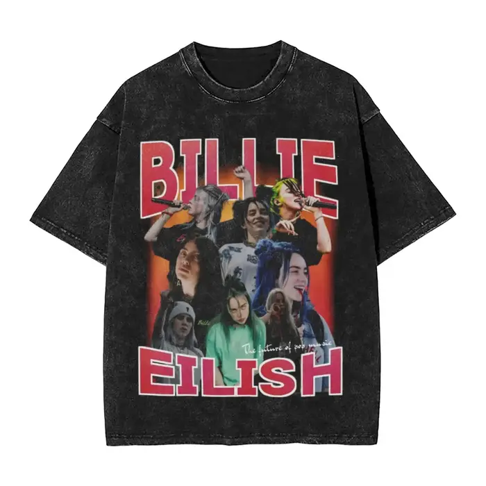 T-shirt unisexe Billie Eilish avec impression graphique amusante