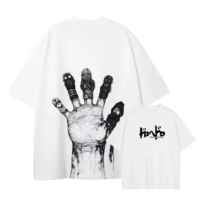 T-shirt Anime Dorohedoro, nouveau style vintage, surdimensionné, unisexe, respirant, streetwear pour couples, tendance, coton, Y2k, produit tendance