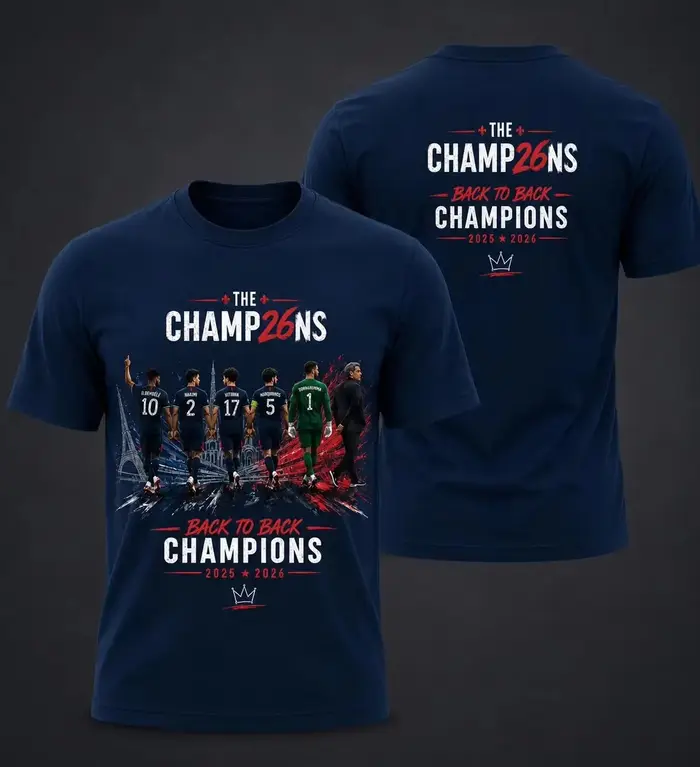 T-shirt unisexe décontracté pour fans de football « Champions 2026 Back To Back », streetwear à manc