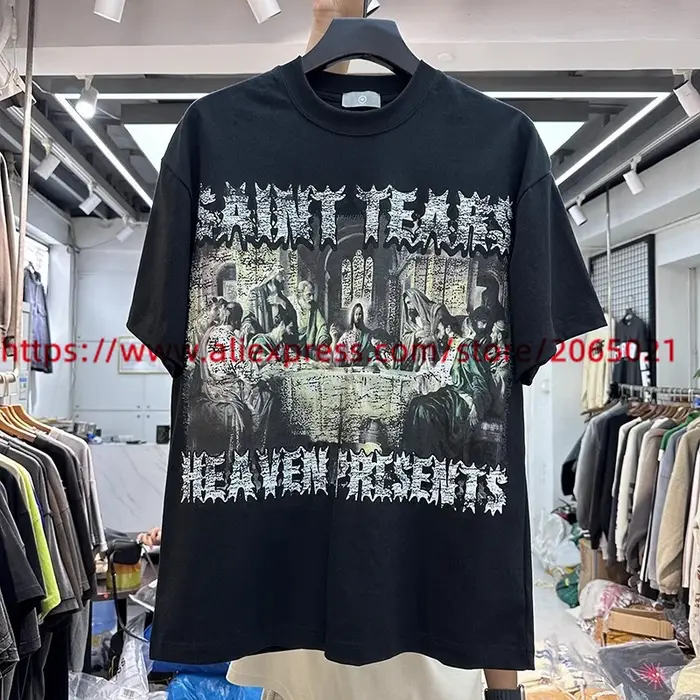 T-shirt imprimé Saint Tears pour hommes et femmes