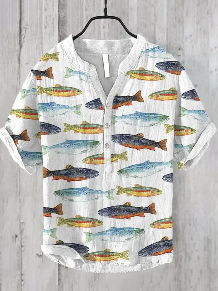 Polo à manches courtes et col en v pour hommes