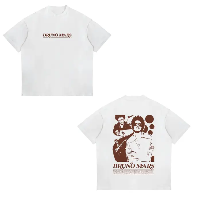 Bruno Mars The Romantic Tour T-shirt pour hommes et femmes