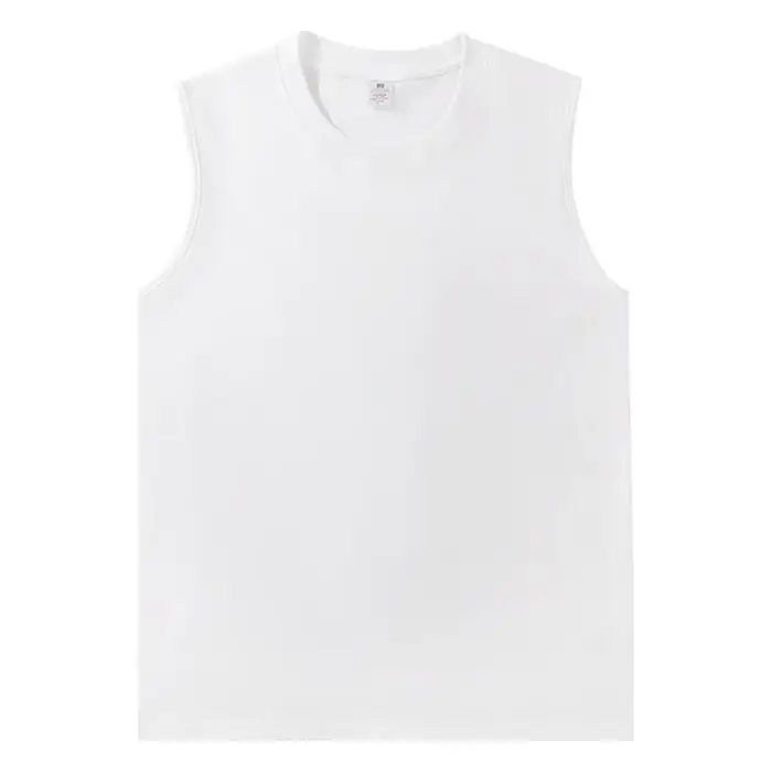 Vente flash - Vêtements d'été pour hommes - Débardeur basique élastique en coton pur - T-shirt sans manches