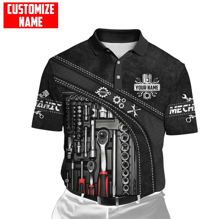 Polo à Manches Courtes avec Nom Personnalisé pour Homme